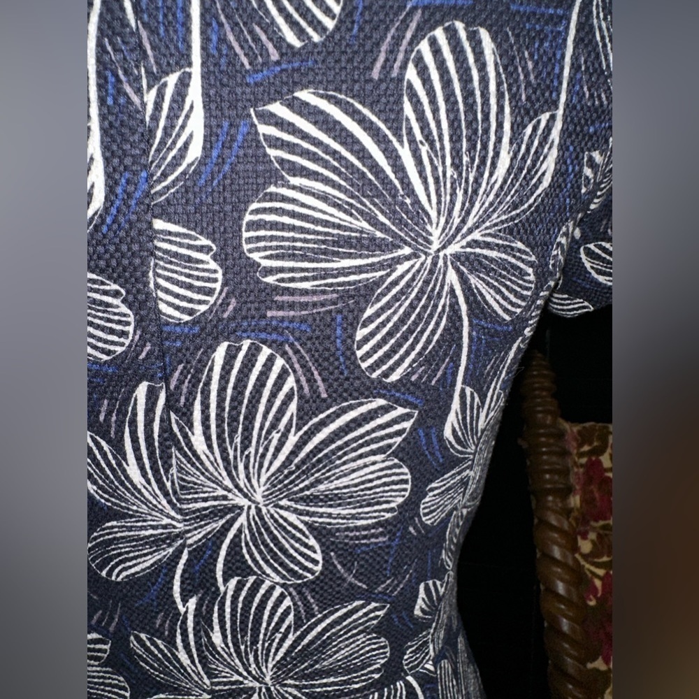 J Crew Blue Sheath Dress Short Sleeve Size 0 - Picture 5 of 6
